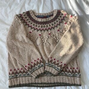Vintage Liz Claiborne Fair Isle Cotton Sweater